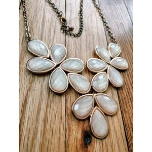 Pink and gold statement necklace